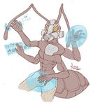  4_arms abs android anthro arthropod clothed clothing hybrid insect looking_at_viewer machine male mantis multi_arm multi_limb robot solo whitedragon 