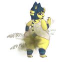  2016 animal_crossing ankha anthro brantonisme breasts butt clothing crossing fart female fur hair hi_res invalid_tag looking_at_viewer nintendo overweight video_games 