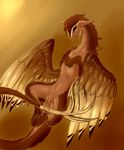  brown_background dragon drayke_eternity female feral fur pussy simple_background solo wings 