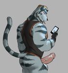  clothing feline kristakeshi mammal muscular phone shirt solo tank_top tiger 