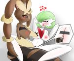  &lt;3 big_breasts black_sclera blush breasts cum drooling eye_contact female female/female fingering gardevoir green_hair hair hair_over_eye hand_on_breast ineffective_censoring lactating lagomorph mammal mega_evolution mega_gardevoir mega_lopunny nintendo nipples nude open_mouth orgasm pok&eacute;mon red_eyes saliva sana!rpg smile tears tongue video_games white_skin yes!rpg 