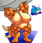  2016 anthro anthrofied biceps big_breasts breasts cetacean female fish floatzel huge_breasts invalid_tag mammal marine muscular muscular_female navel nintendo nipples nude overweight pok&eacute;mon pok&eacute;morph slightly_chubby smile stx70 surpried video_games wailord whale 