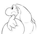  butt dinosaur featureless_butt mario_bros monochrome nintendo presenting raised_tail scalie somnamg spread_butt spreading video_games yoshi 