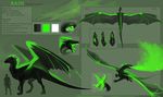  2016 allagar claws digital_media_(artwork) dragon feral fire green_eyes hair hi_res horn knot male model_sheet nude open_mouth penis raindragon scales scalie simple_background smile solo standing teeth text tongue tongue_out vore_tail wings 