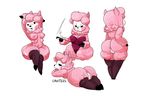  :3 alpaca animal_crossing anthro big_butt blush breasts butt camelid cavitees cleavage clothed clothing female mammal multi_breast nintendo nipples pussy reese_(animal_crossing) riding_crop solo thick_thighs video_games whip wool 