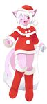  artist_request boots christmas_costume christmas_hat espeon furry one_eye_closed pokemon red_eyes short_hair white_hair 