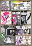  2016 anon belt blush book clothed clothing comic cutie_mark dialogue dragon earth_pony english_text equine eyebrows eyelashes eyes_closed fan_character feathered_wings feathers female feral footwear friendship_is_magic grey_hair hair horn horse human inside kissing limestone_pie_(mlp) male mammal mascara_(oc) muscular my_little_pony open_mouth pants pencils_(artist) pink_body pink_hair pinkie_pie_(mlp) pony satyr shirt shoes spike_(mlp) text tongue twilight_sparkle_(mlp) winged_unicorn wings 