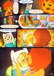  adventure_time anus backpack bag blonde_hair cartoon_network clothing cubby_chambers elemental english_text feet finn_the_human fire flame_princess hair human invalid_tag kissing mammal not_furry open_mouth pussy text 