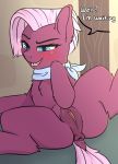  anus blush butt clothing equine female glue_(artist) jasmine_leaf_(mlp) looking_at_viewer mammal my_little_pony presenting pussy solo text 