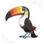  avian bird black_claws black_feathers claws feathers nintendo official_art pok&eacute;mon toucan toucannon video_games white_feathers 