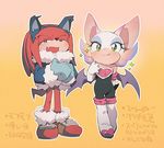  anthro bat clothing cosplay echidna female knuckles_the_echidna male mammal monotreme rouge_the_bat sonic_(series) text translation_request werehog 