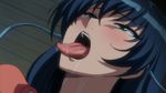  1girl ahegao blue_hair female green_eyes igawa_asagi indoors long_hair open_mouth saliva screencap solo taimanin_asagi tongue_out upper_body 