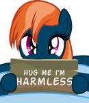  2016 badumsquish english_text equine fan_character female hair harmless horse hybrid kalianne mammal my_little_pony orange_hair pony purple_eyes reptile scalie sign slit_pupils snake solo text 