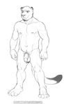  ball_scruff balls brother cougar feline incest kevin_sanders male mammal mature muscular nude penis pudge sibling simple_background sketch spelunker_sal white_background 