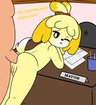  anal anal_penetration animal_crossing anthro canine dog english_text female grinch_(artist) isabelle_(animal_crossing) mammal nintendo penetration pussy sex text video_games 