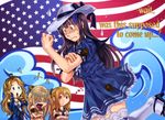  &gt;o&lt; /\/\/\ 4girls american_flag black_hair blonde_hair blue_dress blue_eyes blue_ribbon blush braid bras_d'honneur breasts bridal_gauntlets brown_eyes cleavage commentary dress elbow_gloves flower french_braid garter_straps gloves gochuumon_wa_usagi_desu_ka? hair_flower hair_ornament hair_ribbon hands_on_own_cheeks hands_on_own_face hat iowa_(pacific) jitome kantai_collection lace lace-trimmed_thighhighs long_hair melisaongmiqin middle_finger missouri_(pacific) multiple_girls new_jersey_(pacific) no_mouth open_mouth pacific parody red_eyes ribbon ribbon-trimmed_legwear ribbon_trim sailor_dress silver_hair sun_hat surprised sweatdrop tears thighhighs tiara trembling uss_missouri_(bb-63) uss_wisconsin_(bb-64) waves wrist_ribbon 