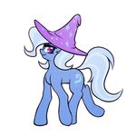  2016 cutie_mark earth_pony elzzombie equine female feral friendship_is_magic hair hat hi_res hooves horse mammal multicolored_hair my_little_pony pony simple_background smile solo trixie_(mlp) two_tone_hair white_background witch_hat 