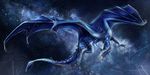  ambiguous_gender blue_scales blue_skin claws digital_media_(artwork) dragon flying horn isvoc membranous_wings nude scales scalie smooth_horn solo western_dragon wings 