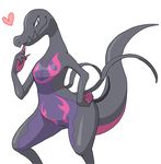  &lt;3 anthro lizard nintendo pok&eacute;mon reptile salazzle scalie simple_background video_games white_background 