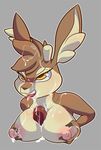  2016 after_sex amber_eyes anthro antlers areola big_breasts black_nose breast_grab breasts brown_fur brown_hair cervine cum cum_between_breasts cum_drip cum_everywhere cum_in_hair cum_in_mouth cum_inside cum_on_breasts cum_on_face cum_on_hand cum_on_penis cum_on_tongue cum_string deer dripping duo erect_nipples eyelashes female fur grey_background hair hand_on_breast holding_breast horn humanoid_penis inner_ear_fluff looking_up male male/female mammal messy nipples nude open_mouth penis sex simple_background snappygrey solo_focus teeth titfuck tongue tongue_out white_fur 