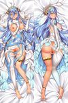 absurdres anklet anus aqua_(fire_emblem_if) arm_up ass asymmetrical_clothes back barefoot bed_sheet between_breasts blue_bow blue_hair blue_ribbon blush bow breasts breasts_outside closed_mouth colored_eyelashes covered_navel dakimakura detached_collar dress dress_lift eyebrows eyebrows_visible_through_hair feet fingerless_gloves fire_emblem fire_emblem_if full_body gloves hair_between_eyes hair_tubes hairband hand_between_breasts heart_cutout highres jewelry large_breasts long_hair looking_at_viewer lucknight lying multiple_views nipples no_panties on_back on_stomach pants pants_pull pussy ribbon sheet_grab shiny shiny_skin smile soles spread_pussy thighlet uncensored veil very_long_hair white_dress white_gloves white_pants yellow_eyes 