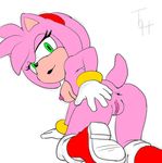  2016 all_fours amy_rose anthro anus areola armpits boots breasts butt clothing erect_nipples female footwear gloves hedgehog looking_back mammal nipples nude open_mouth presenting presenting_hindquarters pussy solo sonic_(series) spread_butt spreading the_other_half 