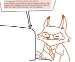  2016 4chan angry anthro canine clothed clothing computer digital_media_(artwork) disney english_text fox fur humor mammal meme necktie nick_wilde text the_weaver what zootopia 