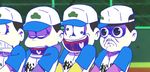  animated animated_gif matsuno_choromatsu matsuno_ichimatsu matsuno_juushimatsu matsuno_karamatsu matsuno_osomatsu matsuno_todomatsu multiple_boys osomatsu-san 