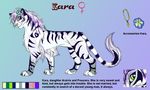  araivis-edelveys claws english_text female feral fur gradient_background green_eyes mammal model_sheet simple_background solo standing striped_fur stripes text white_fur 