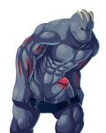  balls clothing humanoid_penis machoke male muscular muscular_male nintendo nuroi pecs penis pok&eacute;mon red_eyes solo underwear video_games 