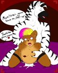  2015 anthro bad_parenting bdsm bondage bound breast_grab breasts cum cum_inflation cum_inside duo ear_piercing equine eyes_closed female from_behind_position fucked_silly grabbing_from_behind gryfffalconheart hand_on_breast hi_res horse hyena impregnation inflation interspecies kneeling leaking mammal mohawk nightfaux open_mouth piercing predator/prey recording sex size_difference spread_legs spreader_bar spreading sweat zebra zelda_moor_(mike_argentum) ziva_moor_(mike_argentum) 