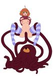  animated bouncing double_penetration female monster penetration raised_shirt spreading suspension tentacles thrusting unknown_artist 