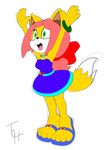  2016 anthro armpits canine cute fan_character female fox mammal solo sonic_(series) the_other_half 