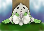  anus balls butt cocampplus_(artist) digimon male penis presenting terriermon tongue tongue_out 