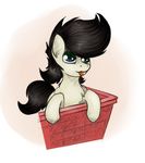 black_hair cute equine fan_character fur green_eyes hair horse looking_up male mammal marsminer my_little_pony pone_keith pony solo tongue tongue_out white_fur 