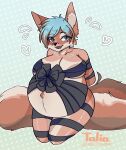 2024 anthro areola areola_slip arms_tied belly big_belly big_breasts big_ears big_tail blue_eyes blue_hair blush bound bow_(feature) bow_ribbon breasts buckteeth cheek_tuft colored digital_drawing_(artwork) digital_media_(artwork) facial_tuft female fur hair hands_behind_back hi_res kneeling legs_tied looking_aside mammal navel nixie_(torqueempup) nude open_mouth pregnant pregnant_anthro pregnant_female rodent sciurid shaded simple_background smile solo tail talia_thresher tan_body teeth text thick_thighs tree_squirrel tuft wrapped_up