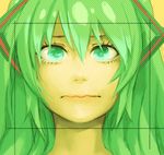  aqua_eyes aqua_hair bad_id bad_pixiv_id checkered close-up closed_mouth eyes face hatsune_miku lips portrait solo vocaloid wavy_mouth yuuji_(and) 