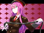  blue_eyes gloves hat long_hair megurine_luka military military_uniform necktie ouka_(eternaloctober) pink_hair solo uniform vocaloid whip 