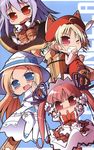  agnes_boulange artist_request carina_verritti chelsea_arcot chibi highres minette multiple_girls shukufuku_no_campanella 