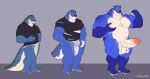  2021 absurd_res anthro balls bear black_clothing black_shirt black_topwear blue_body blue_fur blue_scales bulge clothing countershading crocodile crocodilian crocodylid digital_media_(artwork) fur genital_growth genitals glans green_spikes growth half-erect hi_res humanoid_genitalia humanoid_penis hybrid male mammal melaisen musclegut muscular muscular_anthro muscular_male nude orange_glans penis penis_growth reptile scales scalie shirt solo species_transformation standing tan_balls tan_body tan_countershading tan_fur tan_penis topwear torn_clothing torn_shirt torn_topwear transformation transformation_sequence vein veiny_penis zaszthecroc 