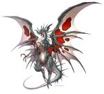  animal_focus claws company_name dragon fangs full_body g.river kingdom_conquest monster no_humans official_art open_mouth red_eyes scales simple_background solo spikes tail western_dragon white_background wings 