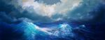  absurdres blue_sky cloud cloudy_sky highres no_humans ocean original outdoors scenery sky warera water waves 