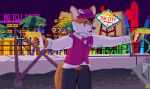  absurd_res anthro canid canine canis card casino clothing desert_eagle gambling gun handgun hi_res hrelterskrelter las_vegas male mammal mexican_standoff mob_boss pistol ranged_weapon rooftop shootout solo suit weapon wolf 