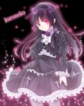  bad_id bad_pixiv_id black_hair gokou_ruri gothic_lolita highres hime_cut lolita_fashion long_hair mole mole_under_eye ore_no_imouto_ga_konna_ni_kawaii_wake_ga_nai pantyhose red_eyes shindo_meruko solo 