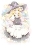  bad_id bad_pixiv_id blonde_hair braid hat kirisame_marisa long_hair michii_yuuki solo touhou witch_hat yellow_eyes 