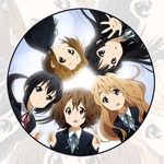  akiyama_mio black_eyes black_hair blonde_hair blue_eyes brown_eyes brown_hair circle circle_formation hirasawa_yui k-on! kotobuki_tsumugi long_hair multiple_girls nakano_azusa school_uniform short_hair tainaka_ritsu yamasaki_wataru zoom_layer 