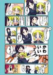  blush check_translation comic highres hug kanbara_satomi matsuya multiple_girls saki senoo_kaori translated translation_request trembling tsuruga_school_uniform tsuyama_mutsuki 