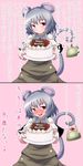  blush cake censored food gift happy_birthday highres holding holding_gift identity_censor incoming_gift jerry_(tom_and_jerry) nazrin nikka_(cryptomeria) tom_and_jerry touhou translated tsundere 