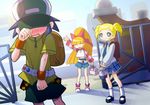  belt belts blossom blush blushing bubble bubbles buttercup cartoon_network cross_mind goutokuji_miyako hat hyper_blossom matsubara_kaoru necktie pony_tail ponytail powered_buttercup powerpuff_girls powerpuff_girls_z tie twin_tail twintails uniform yoshi_(crossmind) 