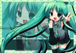  blush hatsune_miku thigh-highs tie vocaloid zoom_layer 